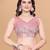 Peach Color Twill Net With Embroidery Work Saree