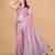 Pink Color Twill Net With Embroidery Work Saree
