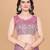 Pink Color Twill Net With Embroidery Work Saree