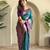 Teal silk blend Sarees 