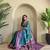 Teal silk blend Sarees 