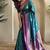 Teal silk blend Sarees 
