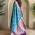 Teal silk blend Sarees 