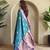 Teal silk blend Sarees 