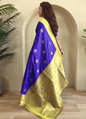 Violet silk blend Sarees  4
