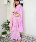 Lavender embroidered Suit Set With Dupatta Festival Wear New Design Dress