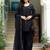 Black Mirror Work Suit Set With Jacket And Potli Heavy Five Piece Suit Set
