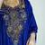 Royal Blue Velvet Kaftan with Zari Golden Embroidery Work Dresses