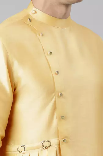Yellow drape kurta pajama