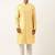 Yellow embroidery angrakha kurta pajama