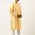 Yellow embroidery angrakha kurta pajama