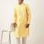 Yellow embroidery angrakha kurta pajama