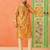 Yellow gold printed kurta pajama