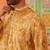 Yellow gold printed kurta pajama