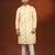 Yellow zigzag ceremonial kurta pajama