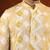 Yellow zigzag ceremonial kurta pajama