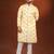 Yellow zigzag ceremonial kurta pajama