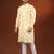Yellow zigzag ceremonial kurta pajama