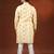 Yellow zigzag ceremonial kurta pajama