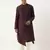 Wine side open layered kurta pajama