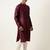 Wine embroidered kurta pajama