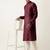 Wine embroidered kurta pajama