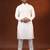 White fine cotton embroidered kurta pajama