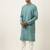 Teal cotton cotton kurta pajama