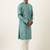 Teal cotton cotton kurta pajama
