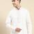 Off white cotton dori embroidered kurta pajama