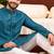 Teal embroidery kurta pajama