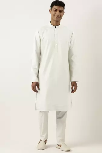 Off white cotton kurta pajama