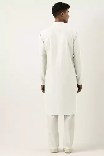 Off white cotton kurta pajama