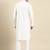 Off white cotton dori embroidered kurta pajama