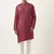 Scarlet red asymmetrical  cotton kurta pajama