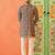 Beige batik print kurta