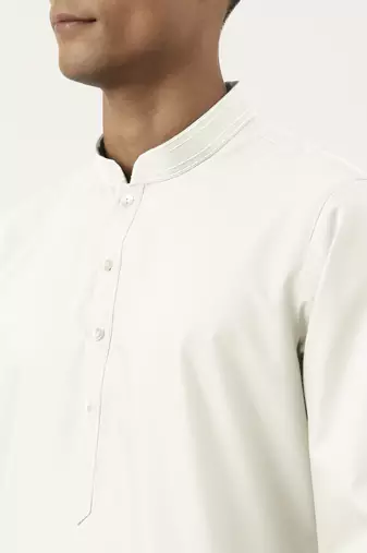 Off white cotton kurta pajama