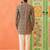 Beige batik print kurta