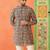 Beige batik print kurta