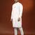 White cotton kurta with denim detailing set