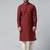 Red block printed kurta pajama