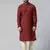 Red block printed kurta pajama