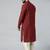 Red block printed kurta pajama
