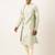 Pistachio green embroidery angrakha kurta pajama