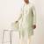 Pistachio green embroidery angrakha kurta pajama