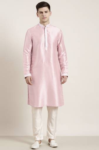 Pink embroidered kurta pajama