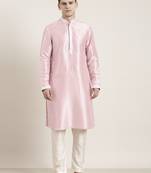 Pink embroidered kurta pajama