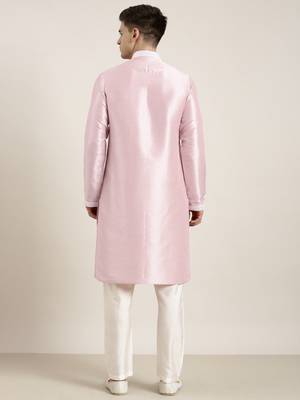 Pink embroidered kurta pajama 5