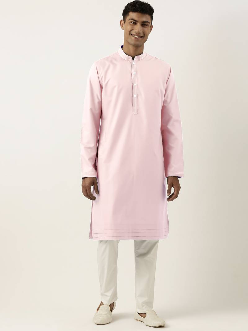 Light pink  cotton kurta pajama