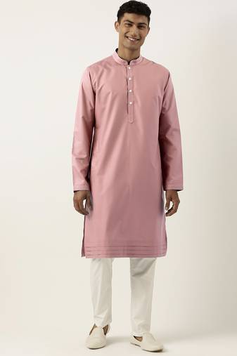 Rose pink cotton kurta pajama